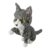 BOBPPOP 1300 Pieces Micro Building Blocks Cat Set, Grey and White Cat Construction Kit, 3D Puzzle Animal Model, Creative Gift for Children and Adults (7.5 x 18 x 23 cm)