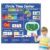 Boczif Circle Time Learning Center Pocket Chart for Classroom, Educational Teaching Materials Learning Calendar Weather Number Counting Letter Color Shape Wording Rhyme Pictures (Blue)