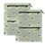 BOESI 2 PC Pencil Pouch for 3 Ring Binder,Grass Lamb Clear Window
