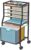 BOHDK Rolling File Cart, 6-Tier Desk File Organizer on Lockable Wheels, Brown Wood Planks & Mesh Sliding Hanging Folder Drawer, Organization Cart for Office Home School