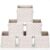 Bokon 6 Pcs 11 Inch Block Print Storage Bins Cube Beige Floral Storage Basket Rustic Floral Foldable Fabric Organizing Bins with Handles for Home Office Shelves Closets Clothes Toys Books