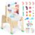 Bolocon Kids Sand & Water Table – Outdoor Sensory Play Table w/Vertical Clear Top Panel for Painting and Suction Cup Toys for Toddlers