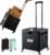 Boltly Folding Utility Cart Portable Rolling Crate Handcart Shopping Trolley Collapsible Tool Box, with Lid, Basket on 4 Rotating Wheels, for Grocery, Garden, Office, Storage, Teacher, Tool (Black)