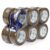 BOMEI PACK Brown Packing Tape, Heavy Duty Packaging Tape Refills, 12 Rolls of 1.88 inch x 110 Yards, Shipping Tape Box Tape Mailing Tape for Shipping Packaging Moving Sealing and Storage