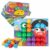 BONNYCO Button Art Toy with 50 Templates and 32 Buttons. Color Matching Peg Board for Kids, Montessori Toys for 2 Year Old, Wooden Puzzle for Toddlers 1-3, Baby Learning Games, Stem Educational Gift