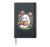 Boo Cottagecore Book Reader Cute Ghost Halloween Bookworm Hardcover Journal, Black