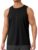 BOOJO Tank Tops Men – Summer Black Quick Dry Moisture Wicking Workout Muscle Sleeveless Shirts for Gym Running Beach