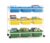 Book Browser Cart with 6 Divided & 3 Open Tubs