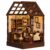 Book Nook Kits for Adults, DIY Book Nook Kit with LED Light, 3D Wooden Puzzle Miniature House Kit for Bookshelf Decoration – A Creative Gift for Family and Friends