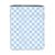 Book Sleeve with Front Pocket, Checkerboard Pattern Pastel Blue Zipper Book Cover