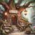 Bookstore Stamping Cross Stitch Kit, Cross Stitch Kit for Adult Beginners
