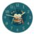 Books Wall Clock, Literary Modern Glasses Feathers None Teal Silent Wall Clock for Kitchen Dining Room Apartment Dorm Room Decor 11.6×11.6 Inches