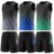 BOOMCOOL 3 Pack Men’s Workout Sets Athletic Gym Clothes for Men Sleeveless Mesh Active Polyester Soccer Shirts Shorts Sports Outfits(Black BLue Green)