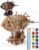 BOOZUU 3D Wooden Steampunk Airship Puzzle for Adults, 160 Pcs DIY Painting Model Kit, Build and Paint Wooden Flying Ship, No Glue Assembly, Home Display Gift Ages 14+
