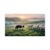 Border Collie Herding Sheep at Dawn Oil Painting, Custom Handmade Canvas, Pastoral Farmland Wall Art – Rolled Canvas – 39×70 in / 100x179cm