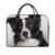 Border Collie Large-capacity Tote Bag, Lightweight Nylon Slip-on Suitcase, Suitable for Short Business Trips.