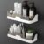 Borse Legacy Plastic Shower Caddy Adhesive 2 Pack, No Drill Wall Mounted Bathroom Organizer Shelf, Rustproof Shower Storage Rack with Strong Adhesive for Shampoo, Conditioner, Soap & Toiletries