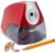 Bostitch Office Electric Pencil Sharpener for Classroom & Desk Use, Heavy-Duty Stall-Free Motor, High-Capacity Shavings Tray, Red