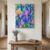 Botanical Flowers Wood Canvas Wall Art,Wall Decor for Bedroom Living Room Dining,Stained Glass Traditional Chic Pattern Canvas Prints Artwork Ready to Hang Home Decor,Housewarming Gift 18”x24”