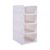 Bothyi 4 Pieces Stackable Storage Organizer Shelf Bins Closet Basket Drawer Container with Track for Toiletries Cosmetics Towels Snacks Suitable for, large