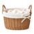 Bothyi Woven Laundry Basket Vintage Hamper Bin Organizer With Handles Natural Wicker Rattan Storage Hand Suitable for laundry room bedroom dorm small home studio
