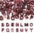 Boutigem 50Pcs Dark Red Acrylic Letter Beads with Big Horizontal Holes