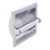 Bowery Hill Metal Recessed Toilet Paper Holder, Polished Chrome Finish, 6 in, Zinc and Aluminum Construction, Contemporary Bath Accessory with Plastic Roller, Space-Saving Design for Standard and