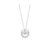 Bow‑Knot Ring Pendant Necklace for Women, Silver‑Tone Metal Floating Zircon Circle Neck Chain, Sparkling Inlaid Zircon Bow Neck Jewelry For Casual Hangout And Banquet Wear