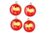 boxdisplays 4X Cherry Cup Cake Pendants 53850-143
