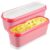 Boxdljh Ice Cream Containers Set of 2, 1.5 Quart Ice Cream Tub, Reusable Homemade Ice Cream Tubs with Stackable Freezer Storage Container for Yogurt, Sorbet, Gelato (Red+Red)