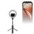 BoxWave Stand and Mount Compatible with Doogee S118 – RingLight SelfiePod, Selfie Stick Extendable Arm with Ring Light – Jet Black