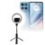 BoxWave Stand and Mount Compatible with Motorola Moto G17 Power – RingLight SelfiePod, Selfie Stick Extendable Arm with Ring Light – Jet Black