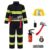 Boys Costume Fireman Set Outfit Role Play Dress up Party Wear