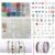 Bracelet Making Kit,1500 Pcs Beads Supplies Kits Fake Pearl Bead Crystal Beads Shell Turquoise Golden Beading Kits for Bracelets,Necklace,Ring DIY Crafts with Star Butterfly Bow Pendant for Age 16+
