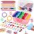 Bracelet Making Kit for Girls 6-12: 24 Colors Rubber Band Friendship Bracelet Kit, Elastic Loom Bands Jewelry DIY Toys, 1400+ Arts and Crafts for Kids Boys Beginners Birthday Christmas Party Gifts