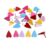 Brad Rhinestone Studs and Spikes for Clothes Round Square Brads Scrapbooking Embellishment Fastener(Brown500PCS)