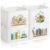 Breling 4 Pcs Book Lover Gifts Book Baskets Books Storage Bins with Handles Books Return Baskets Large Collapsible Storage Bin Box for Graduation Gift Shelf Home Office Library, 15 x 10 x 8 in