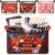 Breling 4 Pcs Christmas Movie Night Gift Baskets with Handles Christmas Party Supplies Snacks Boxes Xmas Santa Snowman Cinema Movie Theater Snack Bins Party Decorations for Xmas Birthday Holiday