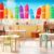 Breling 4 Pcs Fuzzy Classroom Curtains for Window Back to School Windows Drapes Colorful Valance Flocked Curtains Daycare Window Treatment for Kindergarten Playroom Bedroom Cover 54″ x 18″(Color Pen)