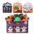 Breling 4 Pcs Halloween Baskets Boo Basket Gift Pumpkin Skull Ghost Baskets with Handles Large Collapsible Storage Bins Boxes for Trick or Treat Gifts Laundry Shelves Home Storage, 15 x 10 x 8 in