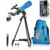 Bresser Junior Children’s Telescope 70/400 Lens Telescope for Children from 8 Years, Astronomy Beginners, Telescope with Backpack, Accessories & Smartphone Holder, Night Sky Observation, Blue