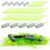 Bricks Launcher with Projectiles Accessories – Action Play Pieces and Parts Builidng Block Bulk Kit, STEM Weapons, Compatible with Major Brands (5pcs Launcher Grey+50 Projectiles Transparent Green)