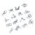 BRIGHTFUFU 16pcs Metal Brain Puzzle Set and Adults, Creative Thinking Intelligence Wire Puzzles with High Difficulty Disentanglement, Educational Brain Teaser for Family and Party