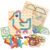 Brightora 2-in-1 Wooden Geoboard Pattern Puzzle for Kids Ages 3+ | Montessori STEM Fine Motor Learning Toy with Pattern Cards, Rubber Bands & Wooden Pieces