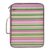 Bright Pink and Green Stripes Accordion File Organizer File Folder Expanding 3 Ring Zipper Binder
