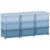 Brilluxa Kids Storage Dresser, 29.5-Inch 3-Tier Toy Organizer and Drawer Tower with 9 Fabric Drawers, Blue Storage Unit for Bedroom, Playroom, or Nursery