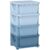 Brilluxa Kids Storage Dresser, 30-Inch Blue 4-Tier Drawer Tower and Clothing Organizer with 4 Drawers for Children’s Bedroom, Playroom, or Nursery Storage