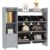 Brilluxa Kids Toy Organizer, 8-Bin Storage Cabinet and Playroom Shelf with 2 Cubbies and Drawer for Bedroom, Nursery, Daycare and Children’s Play Area, Gray