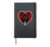 Brindle Amstaff Heart Hardcover Journal, Black