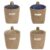 Briolaine Wall Hanging Storage Bags, Cotton Linen Storage Basket Foldable Wall-Hanging Basket Family Organizer Box 4PCS, Indoor Use